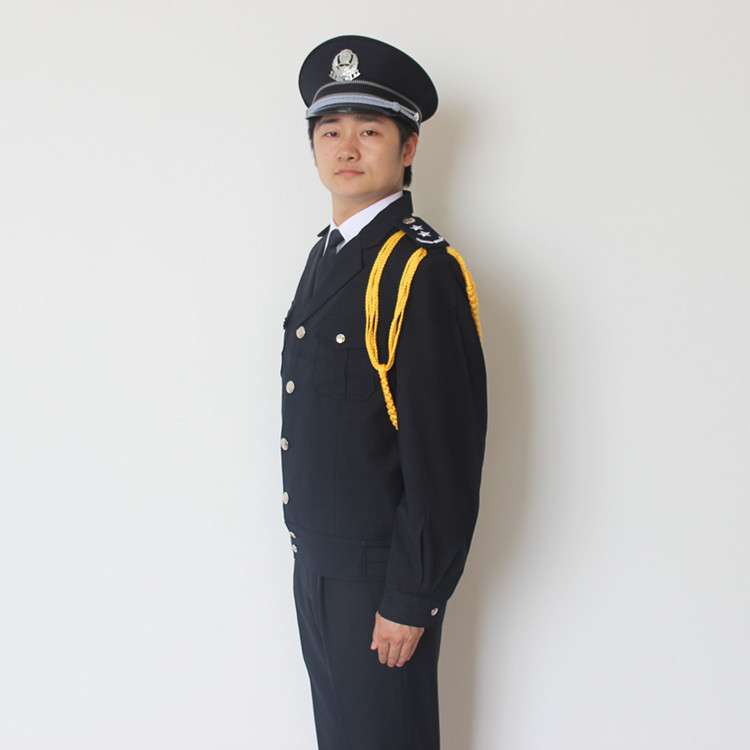 百年老屠高档藏青色春秋保安服003 经典与品质的匠心融合
